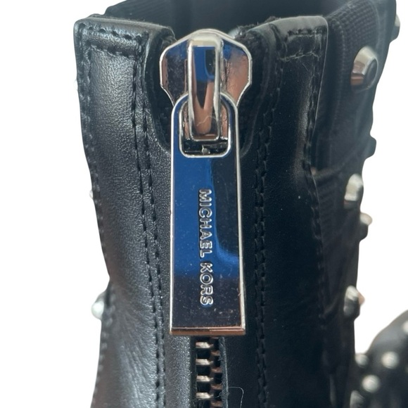 Michael Kors Women’s Black Studded Cage Sandals Heels Size 6.5M Zip Back - Picture 3 of 7